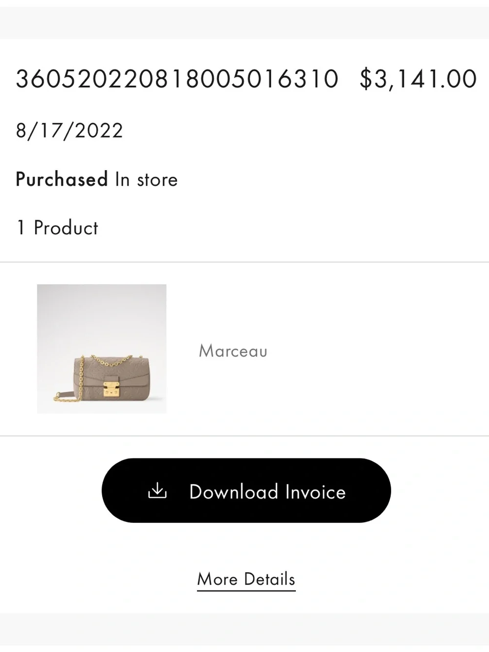 Louis Vuitton Marceau Bag